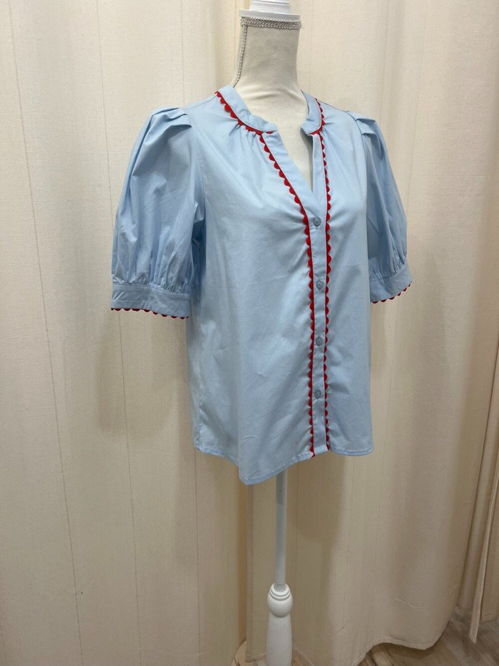 Mary Square - Elaine Light Blue Blouse